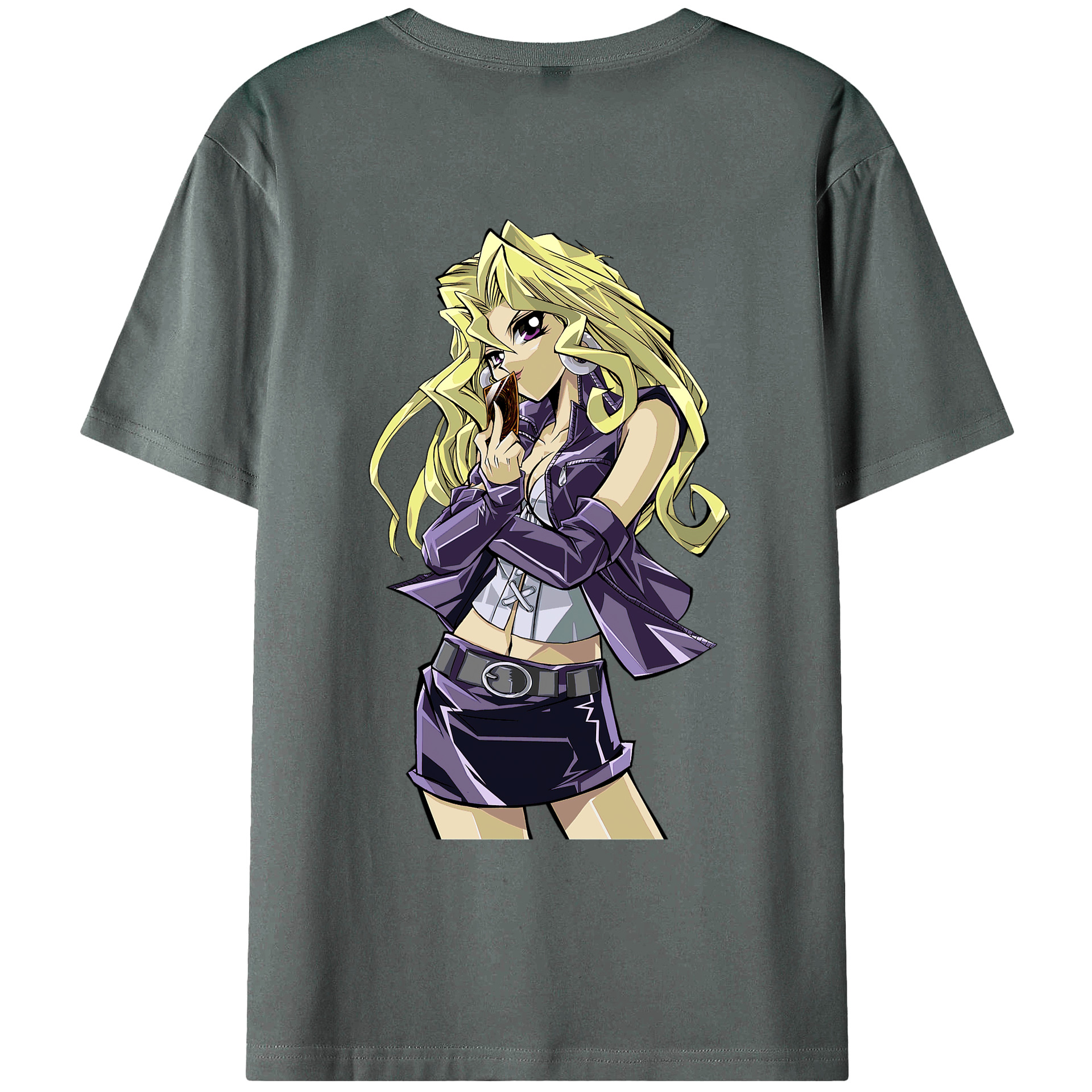 （画像用） 遊☆戯☆王 Yu-Gi-Oh! 綿100％ メンズ半袖Tシャツ（バックプリント） 通気性
